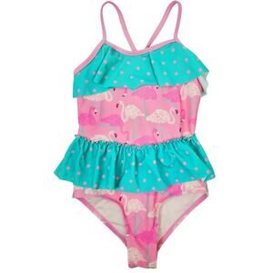 Matilda Jane Swimsuit 6 Island Party One-Piece Flamingo Pink Swimwear Girls Size